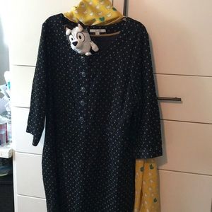 Boden Polka Dot Placket Corduroy Dress 12
